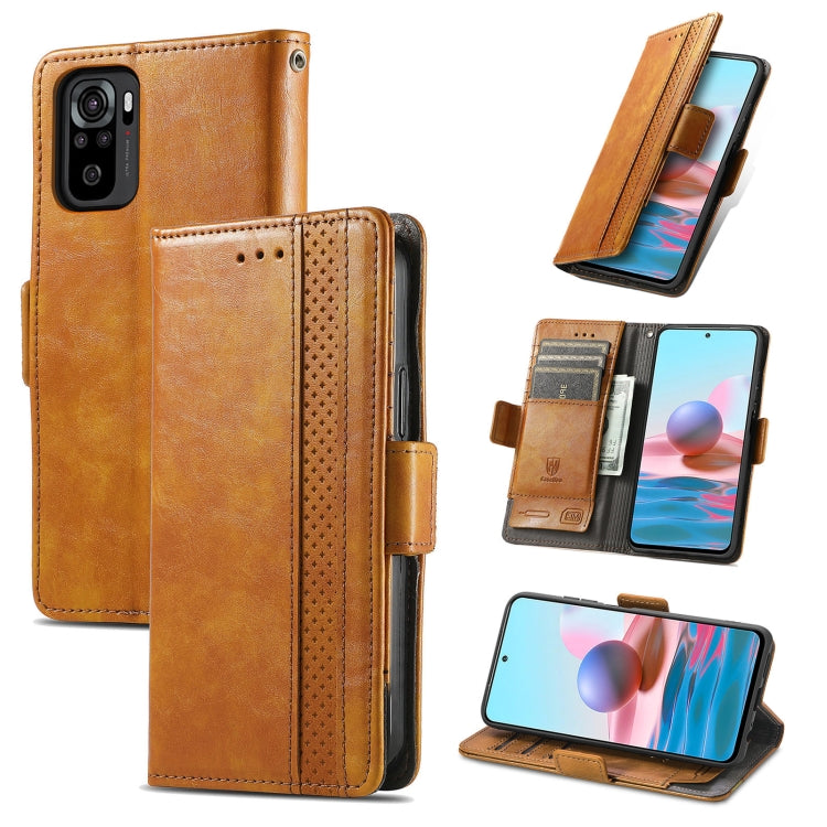 CaseNeo Business Splicing Dual Magnetic Buckle Horizontal Flip PU Leather Case with Holder & Card Slots & Wallet, For Xiaomi Redmi Note 10, For Xiaomi Redmi Note 10 5G, For Xiaomi Redmi 10, For Xiaomi Redmi K40 Gaming