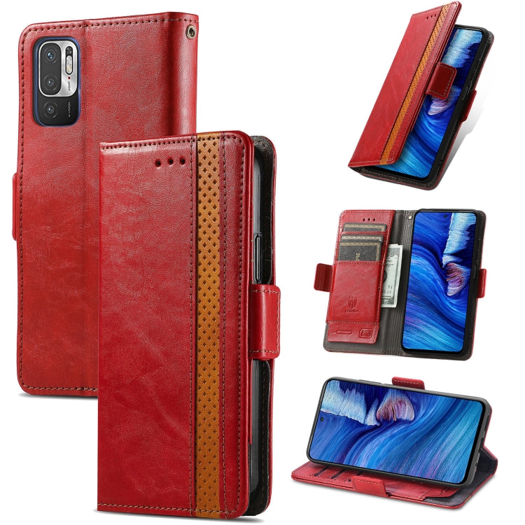 CaseNeo Business Splicing Dual Magnetic Buckle Horizontal Flip PU Leather Case with Holder & Card Slots & Wallet, For Xiaomi Redmi Note 10, For Xiaomi Redmi Note 10 5G, For Xiaomi Redmi 10, For Xiaomi Redmi K40 Gaming