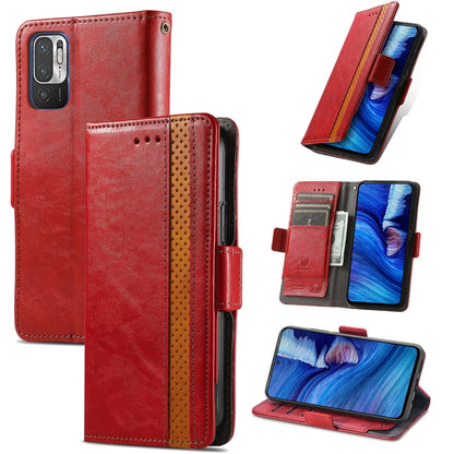 CaseNeo Business Splicing Dual Magnetic Buckle Horizontal Flip PU Leather Case with Holder & Card Slots & Wallet, For Xiaomi Redmi Note 10, For Xiaomi Redmi Note 10 5G, For Xiaomi Redmi 10, For Xiaomi Redmi K40 Gaming