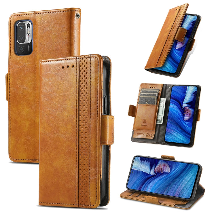 CaseNeo Business Splicing Dual Magnetic Buckle Horizontal Flip PU Leather Case with Holder & Card Slots & Wallet, For Xiaomi Redmi Note 10, For Xiaomi Redmi Note 10 5G, For Xiaomi Redmi 10, For Xiaomi Redmi K40 Gaming