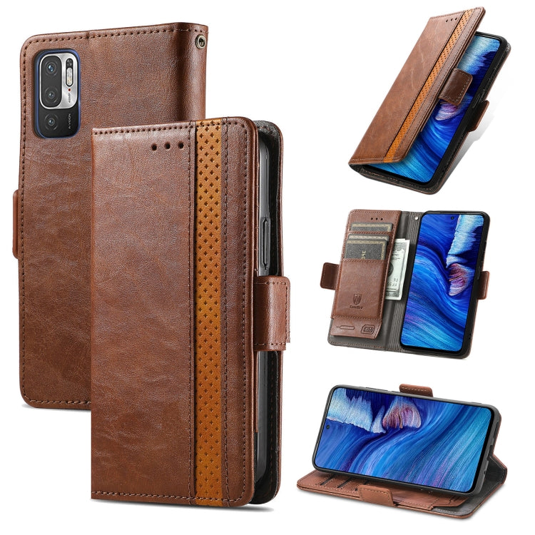 CaseNeo Business Splicing Dual Magnetic Buckle Horizontal Flip PU Leather Case with Holder & Card Slots & Wallet, For Xiaomi Redmi Note 10, For Xiaomi Redmi Note 10 5G, For Xiaomi Redmi 10, For Xiaomi Redmi K40 Gaming