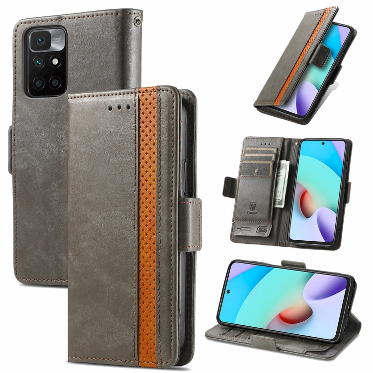 CaseNeo Business Splicing Dual Magnetic Buckle Horizontal Flip PU Leather Case with Holder & Card Slots & Wallet, For Xiaomi Redmi Note 10, For Xiaomi Redmi Note 10 5G, For Xiaomi Redmi 10, For Xiaomi Redmi K40 Gaming