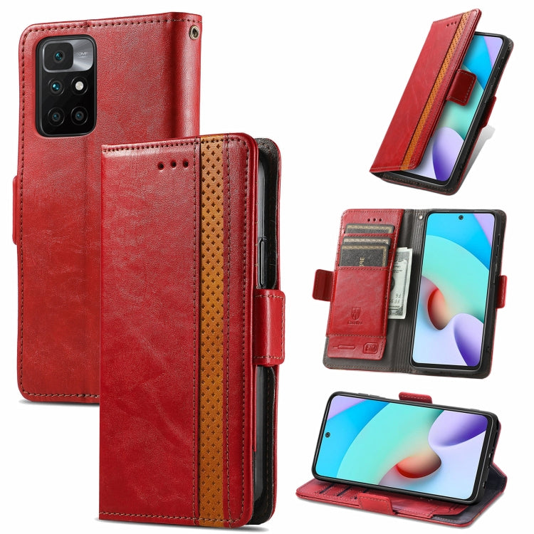 CaseNeo Business Splicing Dual Magnetic Buckle Horizontal Flip PU Leather Case with Holder & Card Slots & Wallet, For Xiaomi Redmi Note 10, For Xiaomi Redmi Note 10 5G, For Xiaomi Redmi 10, For Xiaomi Redmi K40 Gaming