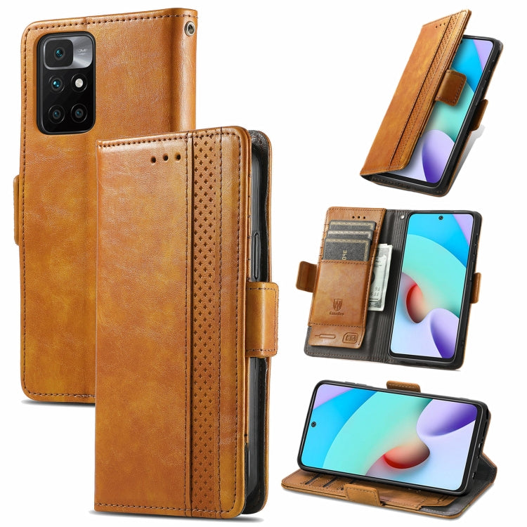 CaseNeo Business Splicing Dual Magnetic Buckle Horizontal Flip PU Leather Case with Holder & Card Slots & Wallet, For Xiaomi Redmi Note 10, For Xiaomi Redmi Note 10 5G, For Xiaomi Redmi 10, For Xiaomi Redmi K40 Gaming