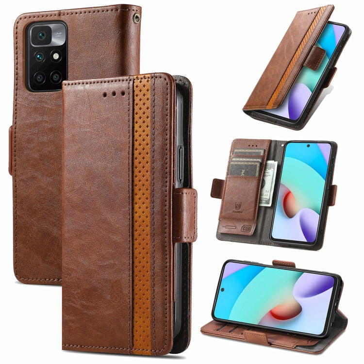 CaseNeo Business Splicing Dual Magnetic Buckle Horizontal Flip PU Leather Case with Holder & Card Slots & Wallet, For Xiaomi Redmi Note 10, For Xiaomi Redmi Note 10 5G, For Xiaomi Redmi 10, For Xiaomi Redmi K40 Gaming