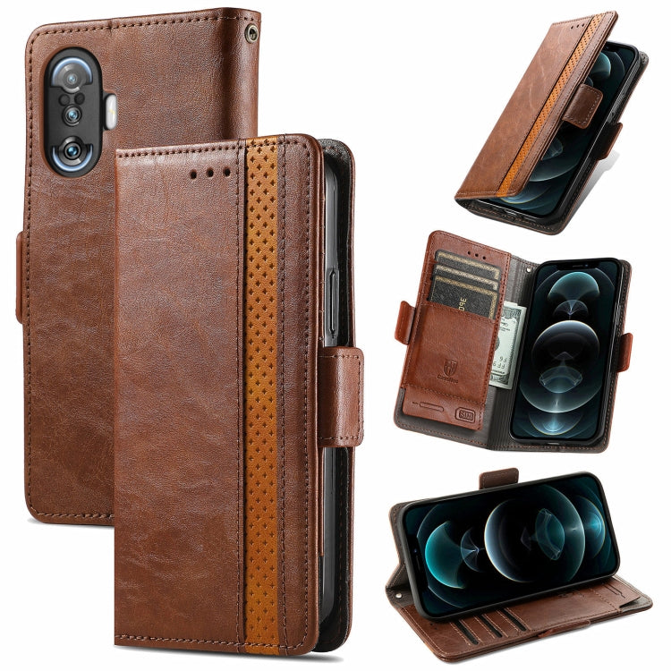 CaseNeo Business Splicing Dual Magnetic Buckle Horizontal Flip PU Leather Case with Holder & Card Slots & Wallet, For Xiaomi Redmi Note 10, For Xiaomi Redmi Note 10 5G, For Xiaomi Redmi 10, For Xiaomi Redmi K40 Gaming