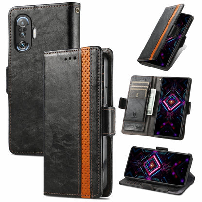 CaseNeo Business Splicing Dual Magnetic Buckle Horizontal Flip PU Leather Case with Holder & Card Slots & Wallet, For Xiaomi Redmi Note 10, For Xiaomi Redmi Note 10 5G, For Xiaomi Redmi 10, For Xiaomi Redmi K40 Gaming