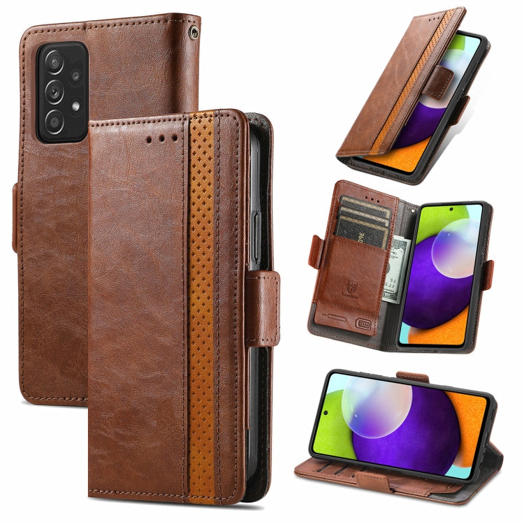 CaseNeo Business Splicing Dual Magnetic Buckle Horizontal Flip PU Leather Case with Holder & Card Slots & Wallet, For Samsung Galaxy A52 5G, For Samsung Galaxy A72 5G, For OPPO A93 5G, For Infinix Hot 9