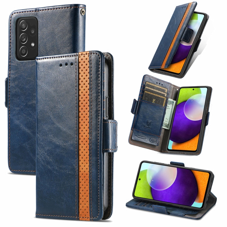 CaseNeo Business Splicing Dual Magnetic Buckle Horizontal Flip PU Leather Case with Holder & Card Slots & Wallet, For Samsung Galaxy A52 5G, For Samsung Galaxy A72 5G, For OPPO A93 5G, For Infinix Hot 9
