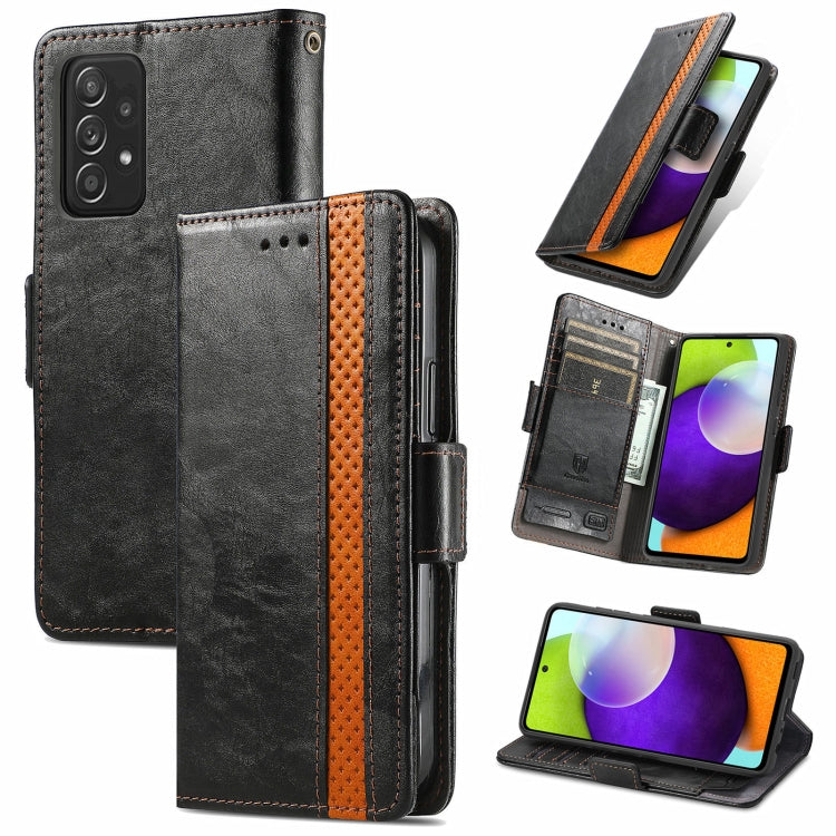CaseNeo Business Splicing Dual Magnetic Buckle Horizontal Flip PU Leather Case with Holder & Card Slots & Wallet, For Samsung Galaxy A52 5G, For Samsung Galaxy A72 5G, For OPPO A93 5G, For Infinix Hot 9