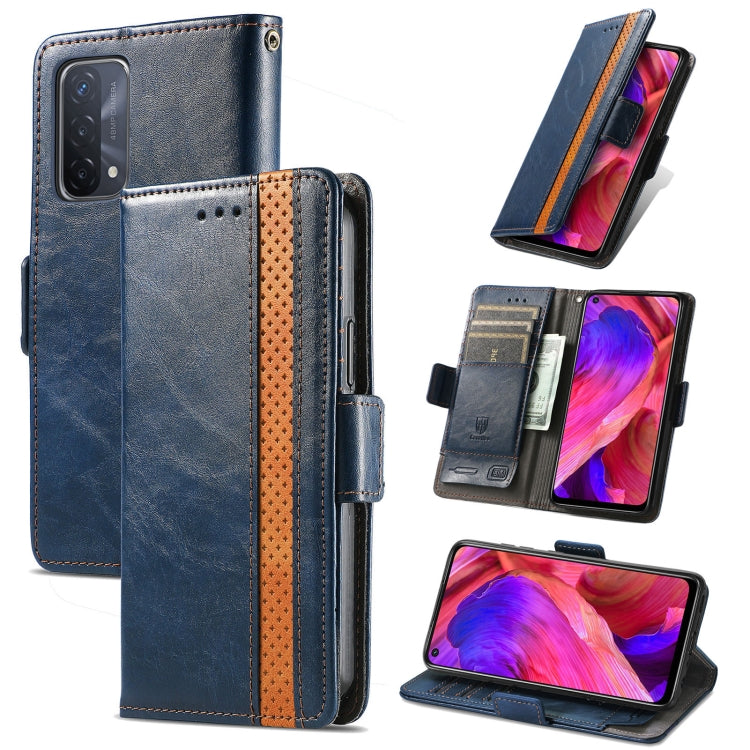 CaseNeo Business Splicing Dual Magnetic Buckle Horizontal Flip PU Leather Case with Holder & Card Slots & Wallet, For Samsung Galaxy A52 5G, For Samsung Galaxy A72 5G, For OPPO A93 5G, For Infinix Hot 9