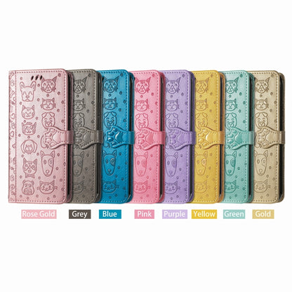 Lovely Cat and Dog Embossing Pattern Horizontal Flip Leather Case , with Holder & Card Slots & Wallet & Cartoon Clasp & Lanyard, For Google Pixel 5a 5G, For LG Velvet 2 Pro, For Motorola Edge 20 Pro
