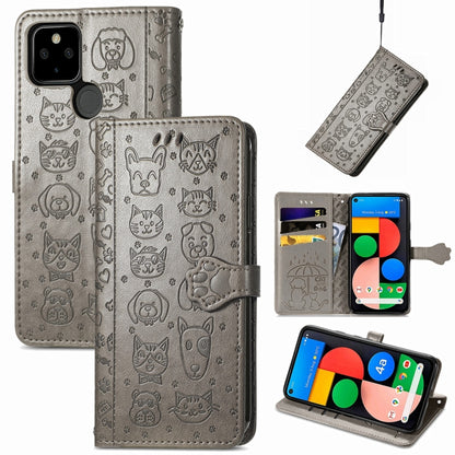 Lovely Cat and Dog Embossing Pattern Horizontal Flip Leather Case , with Holder & Card Slots & Wallet & Cartoon Clasp & Lanyard, For Google Pixel 5a 5G, For LG Velvet 2 Pro, For Motorola Edge 20 Pro