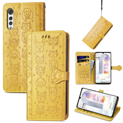 Lovely Cat and Dog Embossing Pattern Horizontal Flip Leather Case , with Holder & Card Slots & Wallet & Cartoon Clasp & Lanyard, For Google Pixel 5a 5G, For LG Velvet 2 Pro, For Motorola Edge 20 Pro