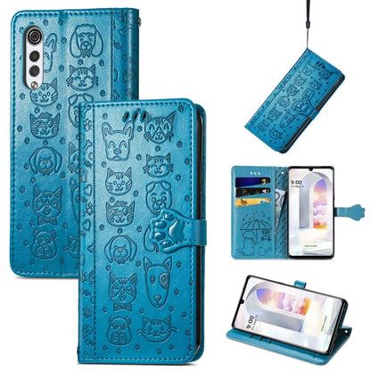 Lovely Cat and Dog Embossing Pattern Horizontal Flip Leather Case , with Holder & Card Slots & Wallet & Cartoon Clasp & Lanyard, For Google Pixel 5a 5G, For LG Velvet 2 Pro, For Motorola Edge 20 Pro