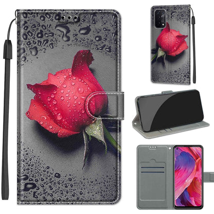 Voltage Coloured Drawing Magnetic Clasp Horizontal Flip PU Leather Case with Holder & Card Slots, For OPPO A93 5G / A93s 5G / A54 5G / A74 5G