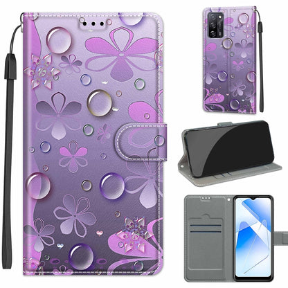 Voltage Coloured Drawing Magnetic Clasp Horizontal Flip PU Leather Case with Holder & Card Slots, For OPPO A54 4G / A16 4G / A53s 5G / A55 5G