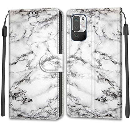 Voltage Coloured Drawing Magnetic Clasp Horizontal Flip PU Leather Case with Holder & Card Slots, For Xiaomi Redmi Note 10 5G
