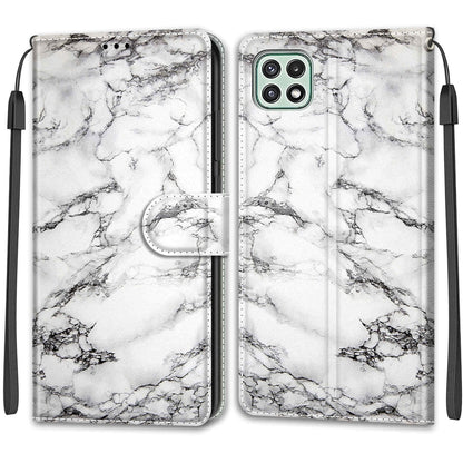 Voltage Coloured Drawing Magnetic Clasp Horizontal Flip PU Leather Case with Holder & Card Slots, For Samsung Galaxy A22 5G
