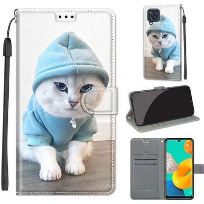 Voltage Coloured Drawing Magnetic Clasp Horizontal Flip PU Leather Case with Holder & Card Slots, For Samsung Galaxy M32 4G / F22