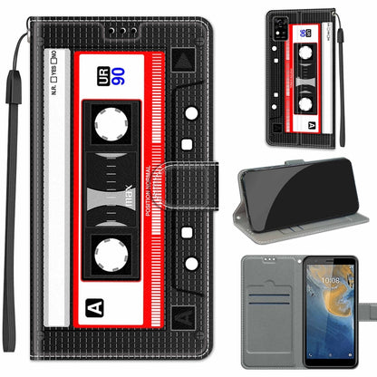 Voltage Coloured Drawing Magnetic Clasp Horizontal Flip PU Leather Case with Holder & Card Slots, For ZTE Blade A31
