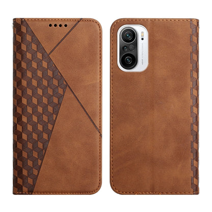 Diamond Pattern Splicing Skin Feel Magnetic Horizontal Flip Leather Case with Card Slots & Holder & Wallet, For Xiaomi Redmi K40, For Xiaomi Mi 10T Lite 5G, For Xiaomi Redmi 9A, For Xiaomi Redmi Note 10 Pro