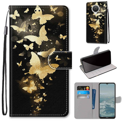 Coloured Drawing Cross Texture Horizontal Flip PU Leather Case with Holder & Card Slots & Wallet & Lanyard, For Nokia 6.3 / G20 / G10