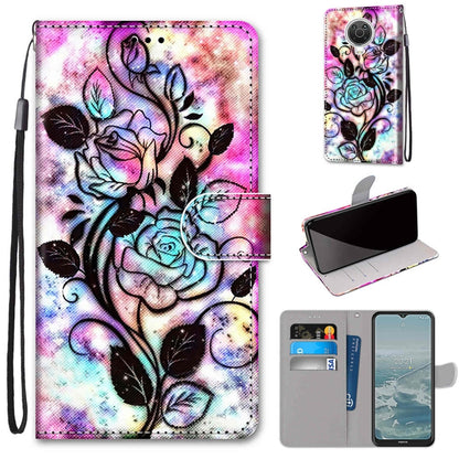 Coloured Drawing Cross Texture Horizontal Flip PU Leather Case with Holder & Card Slots & Wallet & Lanyard, For Nokia 6.3 / G20 / G10
