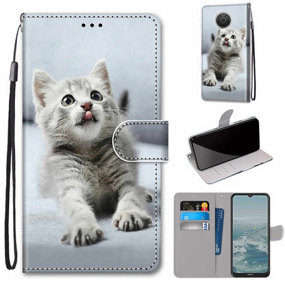 Coloured Drawing Cross Texture Horizontal Flip PU Leather Case with Holder & Card Slots & Wallet & Lanyard, For Nokia 6.3 / G20 / G10