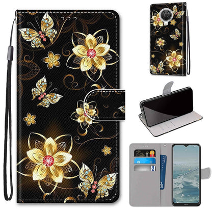 Coloured Drawing Cross Texture Horizontal Flip PU Leather Case with Holder & Card Slots & Wallet & Lanyard, For Nokia 6.3 / G20 / G10