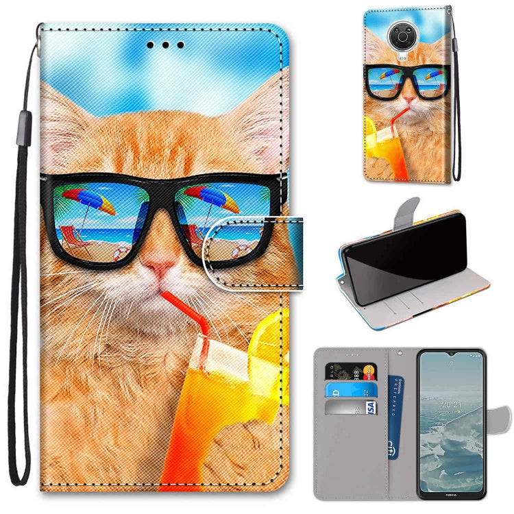 Coloured Drawing Cross Texture Horizontal Flip PU Leather Case with Holder & Card Slots & Wallet & Lanyard, For Nokia 6.3 / G20 / G10