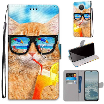 Coloured Drawing Cross Texture Horizontal Flip PU Leather Case with Holder & Card Slots & Wallet & Lanyard, For Nokia 6.3 / G20 / G10