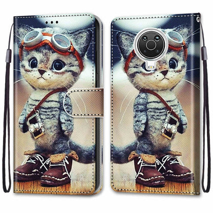 Coloured Drawing Cross Texture Horizontal Flip PU Leather Case with Holder & Card Slots & Wallet & Lanyard, For Nokia G20 / G10 / 6.3