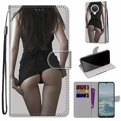 Coloured Drawing Cross Texture Horizontal Flip PU Leather Case with Holder & Card Slots & Wallet & Lanyard, For Nokia G20 / G10 / 6.3
