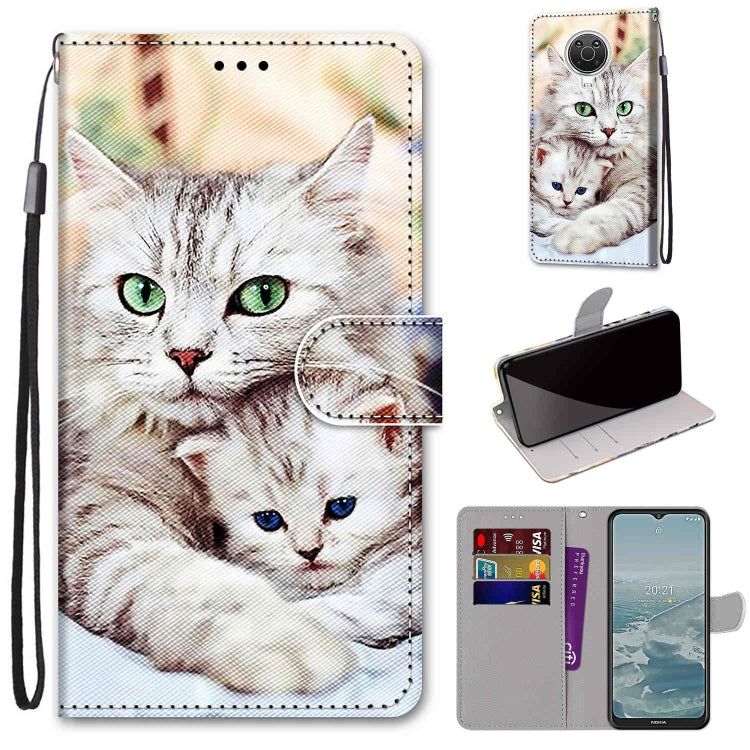 Coloured Drawing Cross Texture Horizontal Flip PU Leather Case with Holder & Card Slots & Wallet & Lanyard, For Nokia G20 / G10 / 6.3