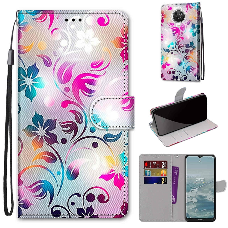Coloured Drawing Cross Texture Horizontal Flip PU Leather Case with Holder & Card Slots & Wallet & Lanyard, For Nokia G20 / G10 / 6.3
