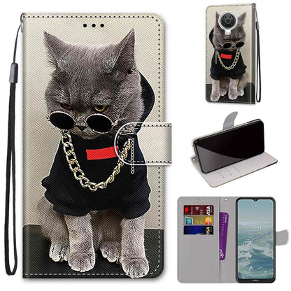 Coloured Drawing Cross Texture Horizontal Flip PU Leather Case with Holder & Card Slots & Wallet & Lanyard, For Nokia G20 / G10 / 6.3