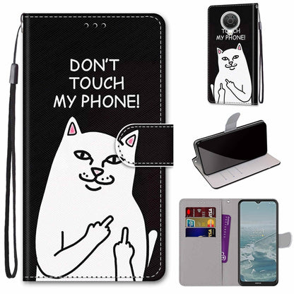 Coloured Drawing Cross Texture Horizontal Flip PU Leather Case with Holder & Card Slots & Wallet & Lanyard, For Nokia G20 / G10 / 6.3