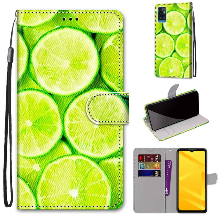 Coloured Drawing Cross Texture Horizontal Flip PU Leather Case with Holder & Card Slots & Wallet & Lanyard, For ZTE Blade A71