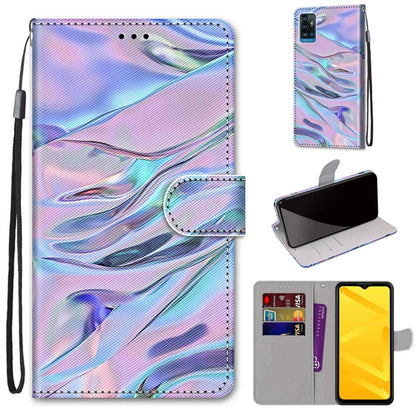Coloured Drawing Cross Texture Horizontal Flip PU Leather Case with Holder & Card Slots & Wallet & Lanyard, For ZTE Blade A71