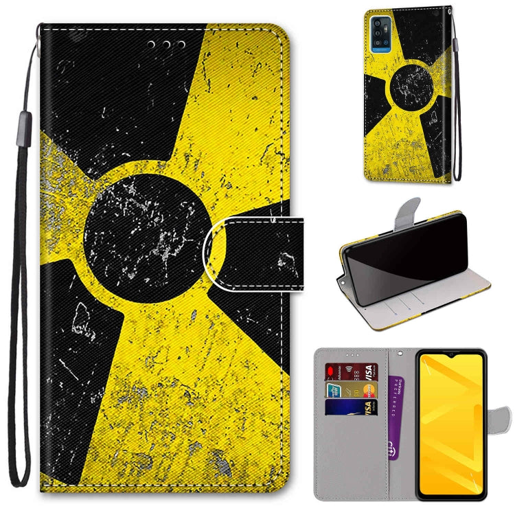 Coloured Drawing Cross Texture Horizontal Flip PU Leather Case with Holder & Card Slots & Wallet & Lanyard, For ZTE Blade A71