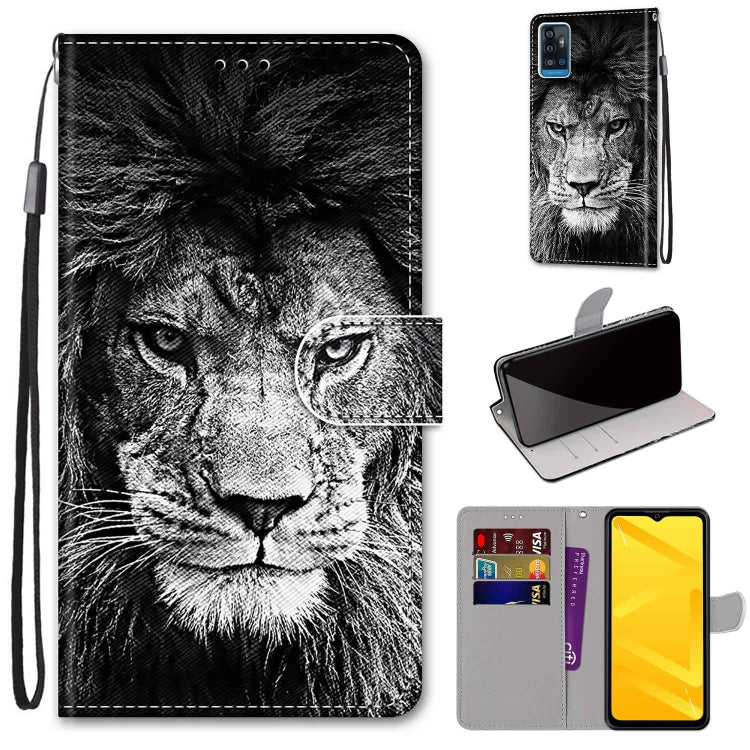Coloured Drawing Cross Texture Horizontal Flip PU Leather Case with Holder & Card Slots & Wallet & Lanyard, For ZTE Blade A71