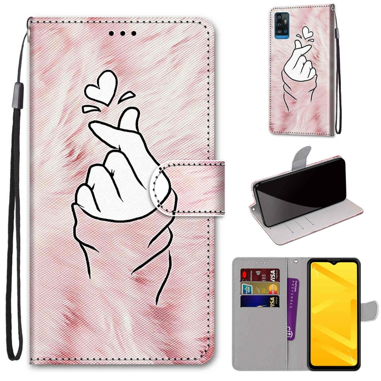 Coloured Drawing Cross Texture Horizontal Flip PU Leather Case with Holder & Card Slots & Wallet & Lanyard, For ZTE Blade A71
