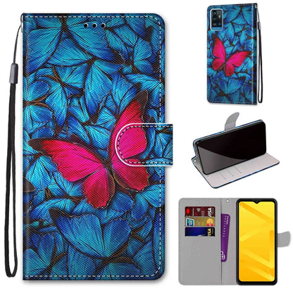 Coloured Drawing Cross Texture Horizontal Flip PU Leather Case with Holder & Card Slots & Wallet & Lanyard, For ZTE Blade A71