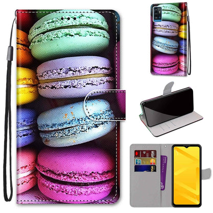 Coloured Drawing Cross Texture Horizontal Flip PU Leather Case with Holder & Card Slots & Wallet & Lanyard, For ZTE Blade A71