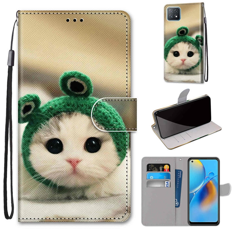 Coloured Drawing Cross Texture Horizontal Flip PU Leather Case with Holder & Card Slots & Wallet & Lanyard, For OPPO A72 5G / A73 5G / A53 5G