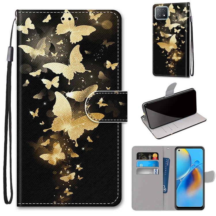 Coloured Drawing Cross Texture Horizontal Flip PU Leather Case with Holder & Card Slots & Wallet & Lanyard, For OPPO A72 5G / A73 5G / A53 5G