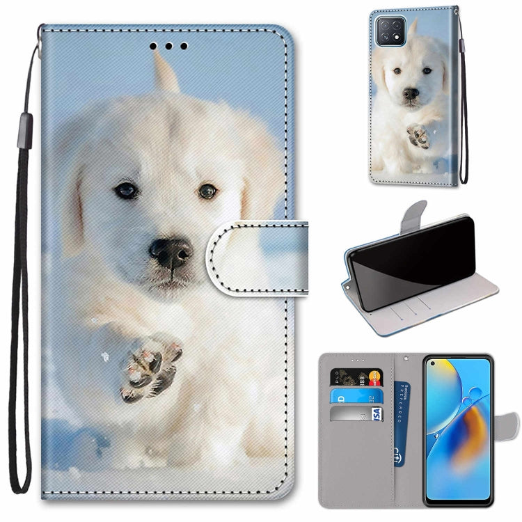 Coloured Drawing Cross Texture Horizontal Flip PU Leather Case with Holder & Card Slots & Wallet & Lanyard, For OPPO A72 5G / A73 5G / A53 5G