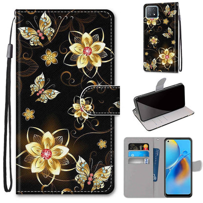 Coloured Drawing Cross Texture Horizontal Flip PU Leather Case with Holder & Card Slots & Wallet & Lanyard, For OPPO A72 5G / A73 5G / A53 5G