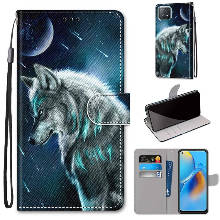Coloured Drawing Cross Texture Horizontal Flip PU Leather Case with Holder & Card Slots & Wallet & Lanyard, For OPPO A72 5G / A73 5G / A53 5G